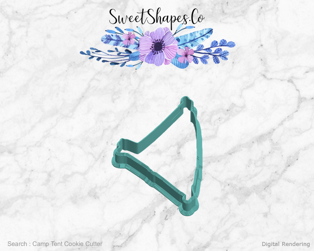 Camp Tent Cookie Cutter — left view
