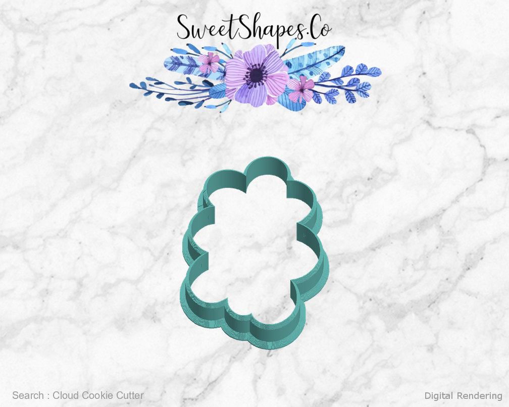 Cloud Cookie Cutter — left view