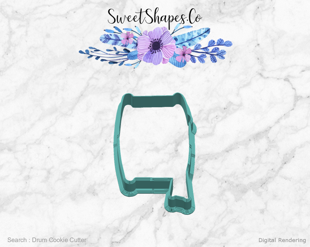 Drum Cookie Cutter — right view