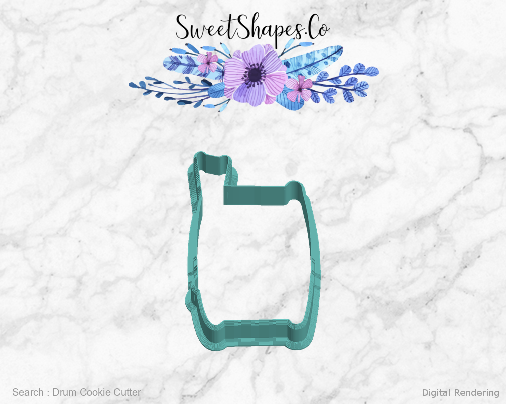 Drum Cookie Cutter — left view