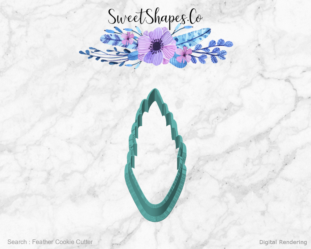 Feather Cookie Cutter — front view