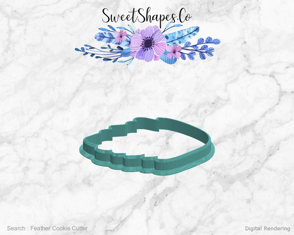 Feather Cookie Cutter — left view