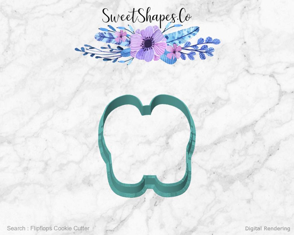 Flipflops Cookie Cutter — front view