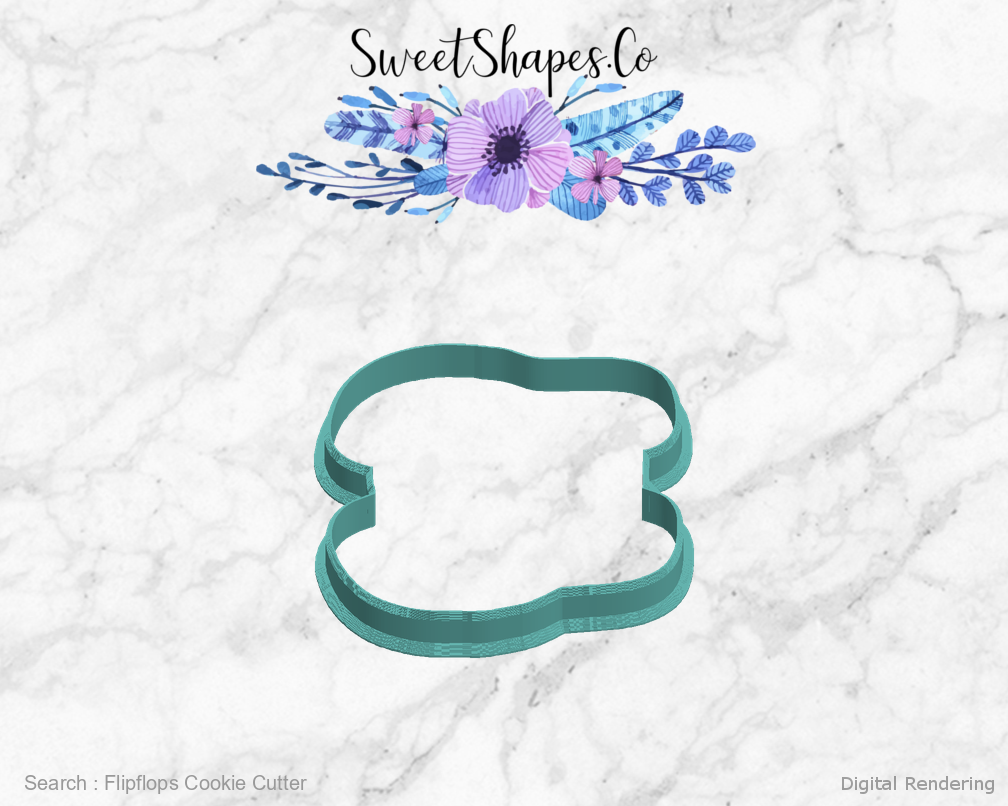 Flipflops Cookie Cutter — left view
