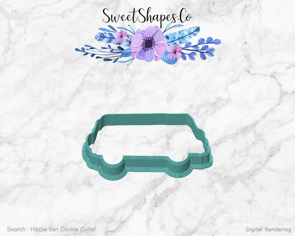 Hippie Van Cookie Cutter — front view