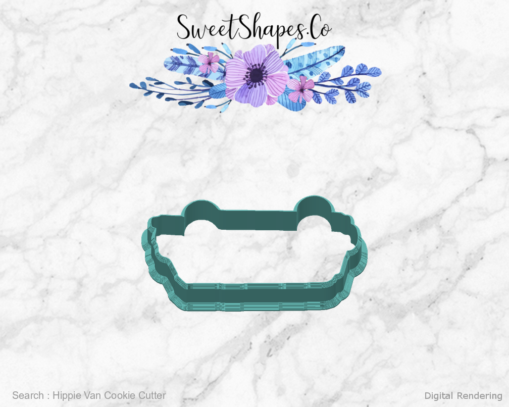 Hippie Van Cookie Cutter — back view