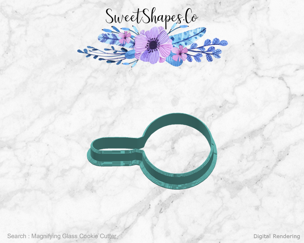 Magnifying Glass Cookie Cutter — right view