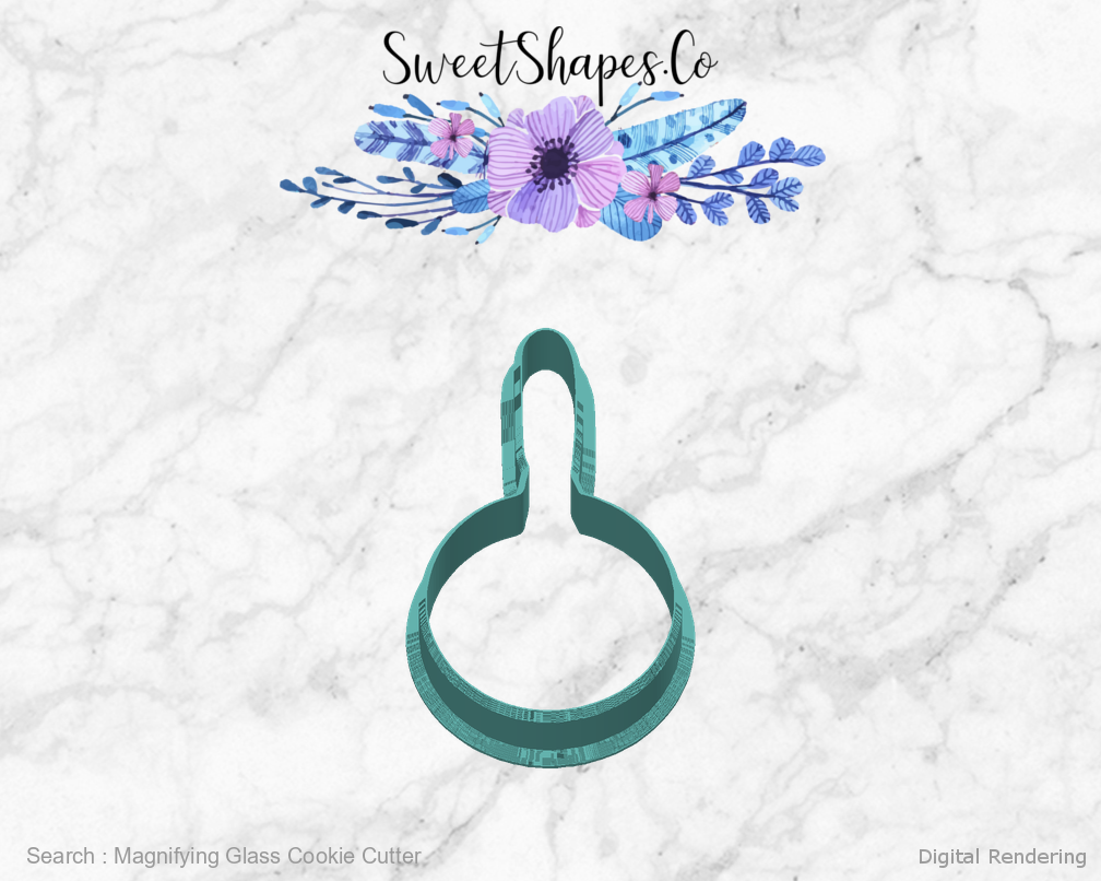 Magnifying Glass Cookie Cutter — back view