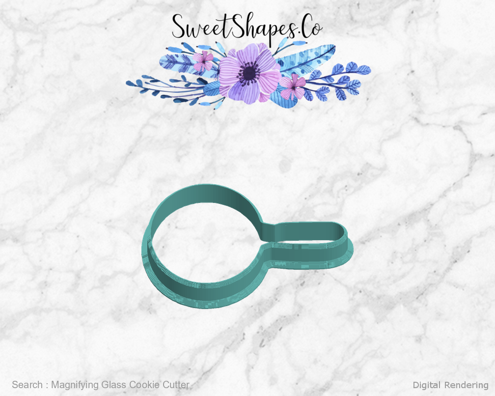 Magnifying Glass Cookie Cutter — left view