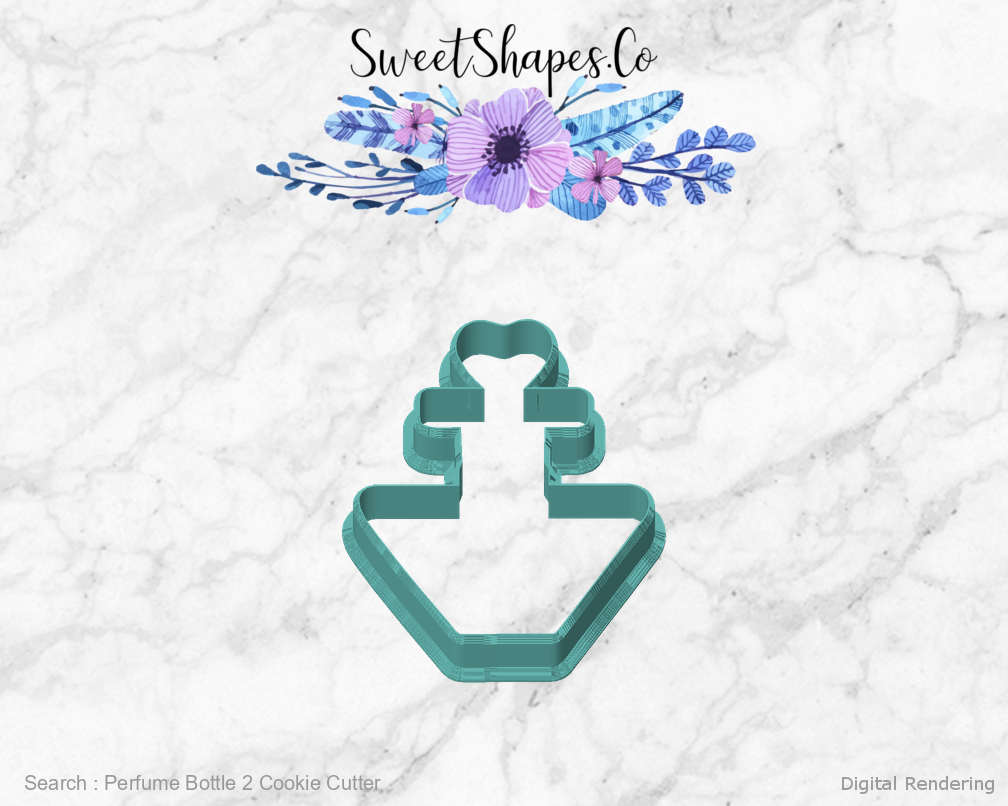 Perfume Bottle 2 Cookie Cutter — front view