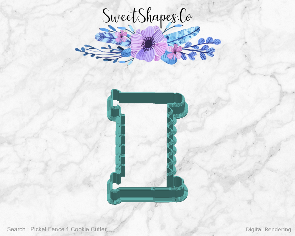 Picket Fence 1 Cookie Cutter — right view