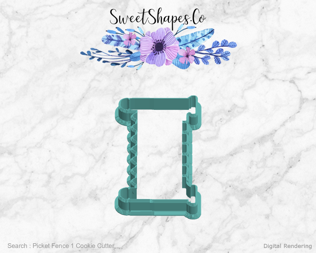 Picket Fence 1 Cookie Cutter — left view