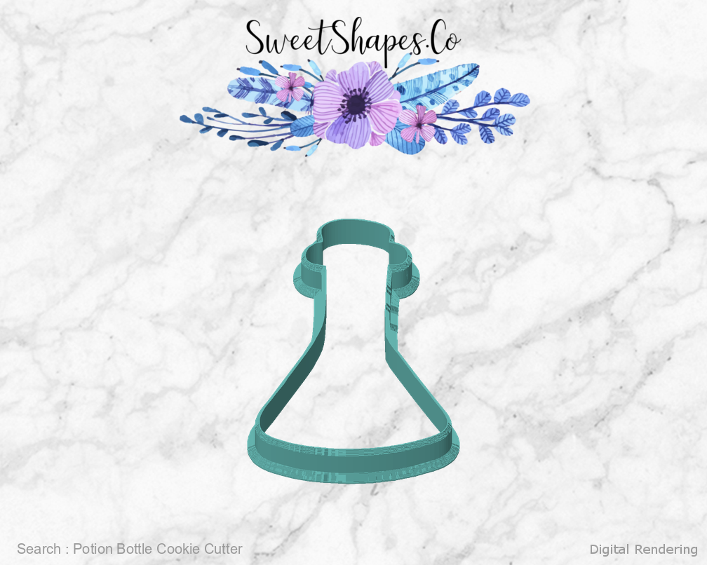 Potion Bottle Cookie Cutter — front view