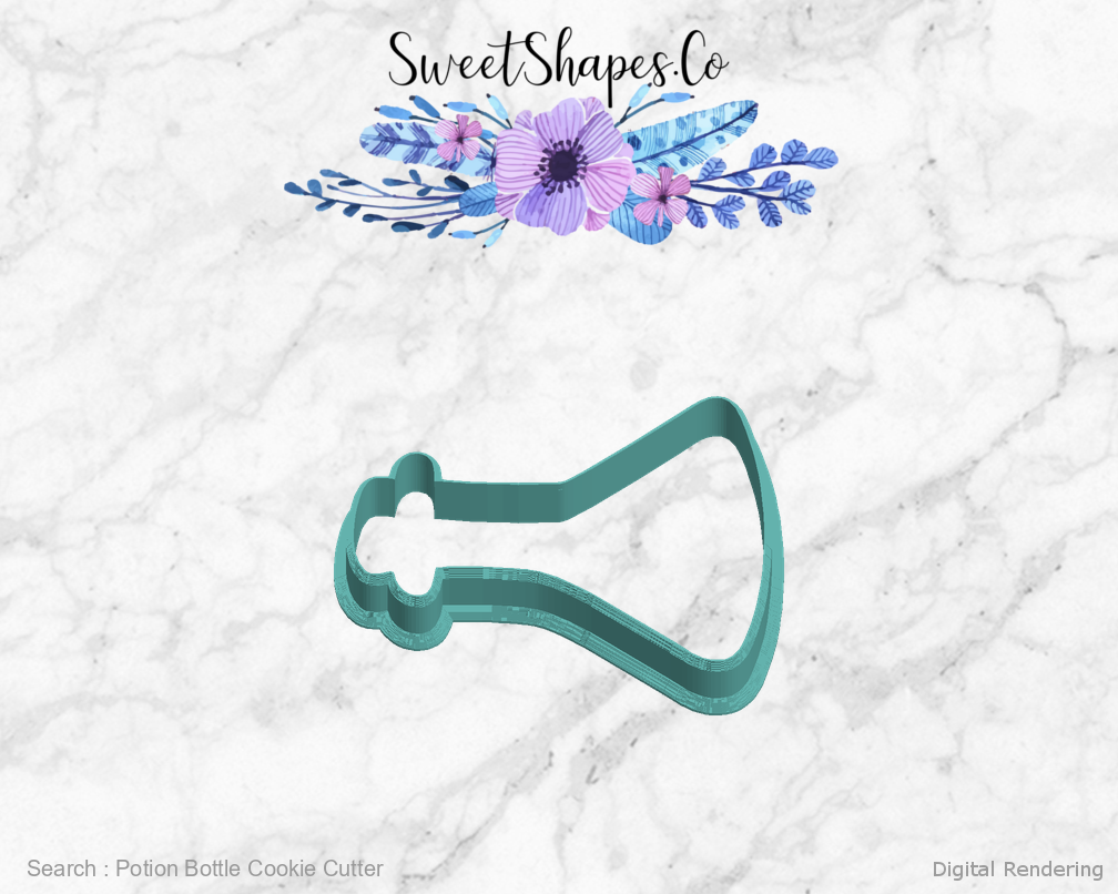 Potion Bottle Cookie Cutter — left view