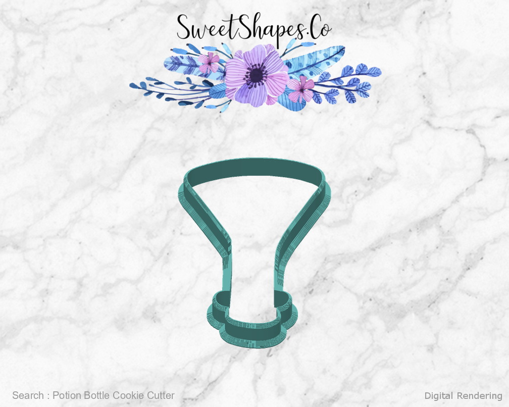 Potion Bottle Cookie Cutter — back view