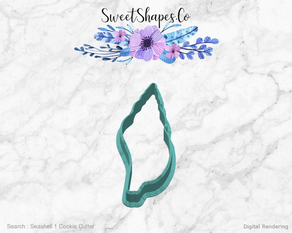 Seashell 1 Cookie Cutter — right view