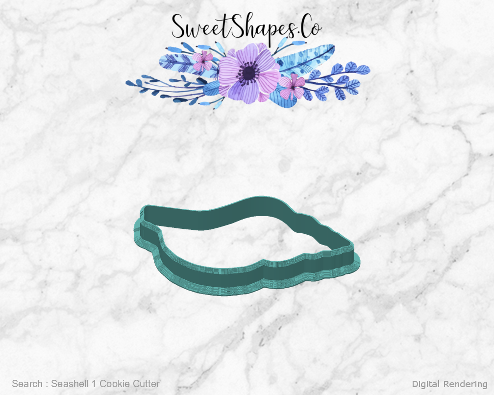 Seashell 1 Cookie Cutter — back view