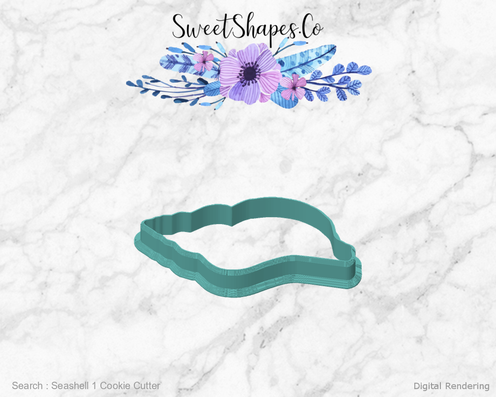 Seashell 1 Cookie Cutter — front view
