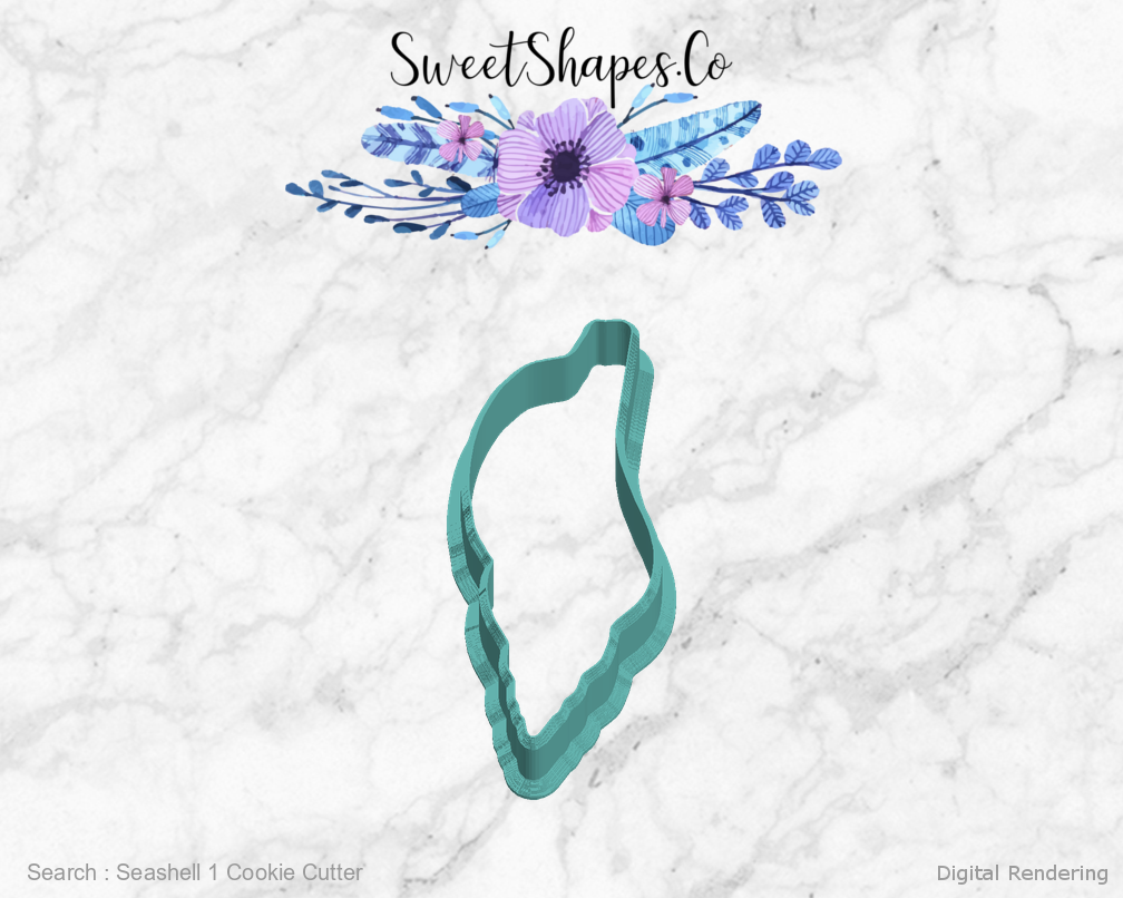 Seashell 1 Cookie Cutter — left view
