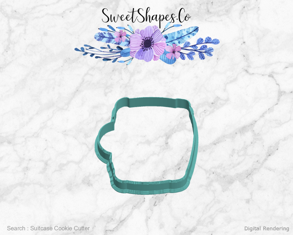 Suitcase Cookie Cutter — left view