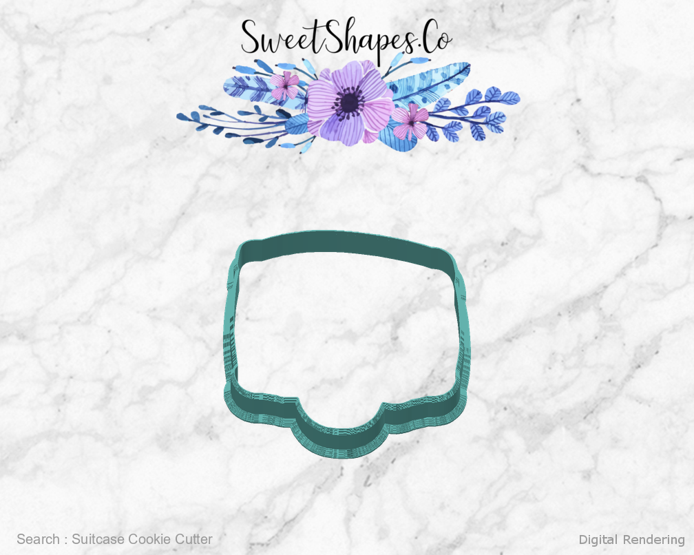Suitcase Cookie Cutter — back view
