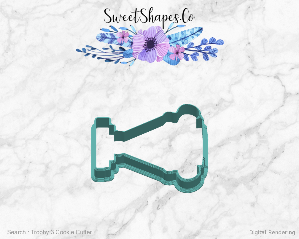 Trophy 3 Cookie Cutter — right view