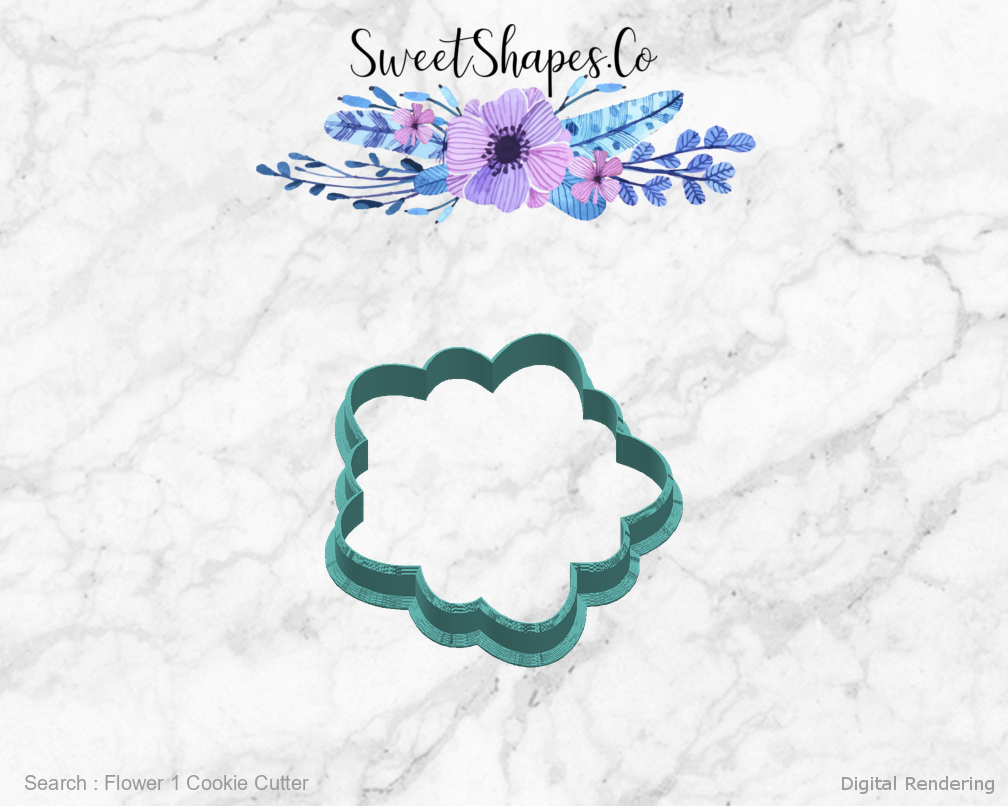 Flower 1 Cookie Cutter — right view