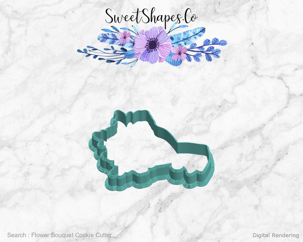 Flower Bouquet Cookie Cutter — left view