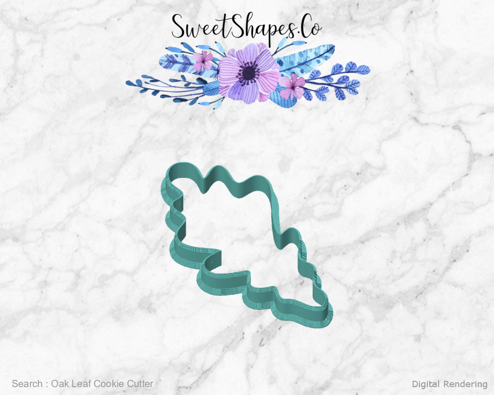 Oak Leaf Cookie Cutter — front view