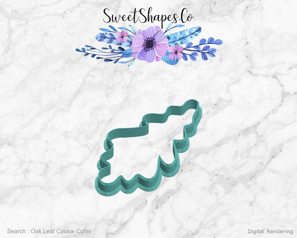 Oak Leaf Cookie Cutter — left view