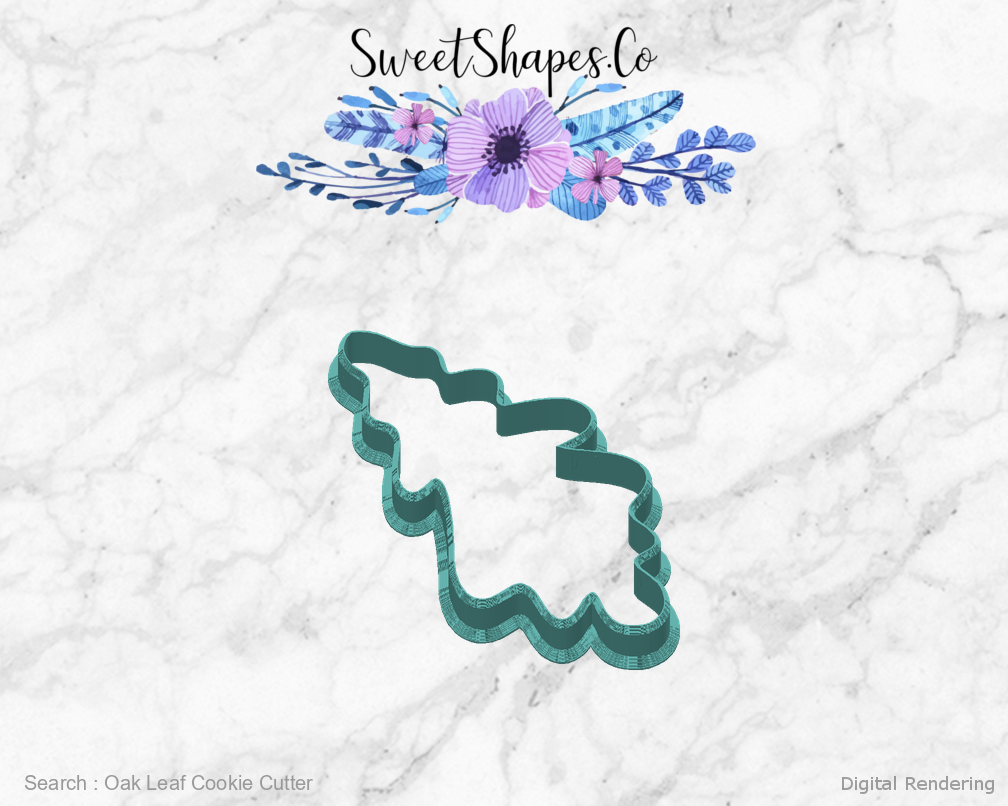 Oak Leaf Cookie Cutter — back view