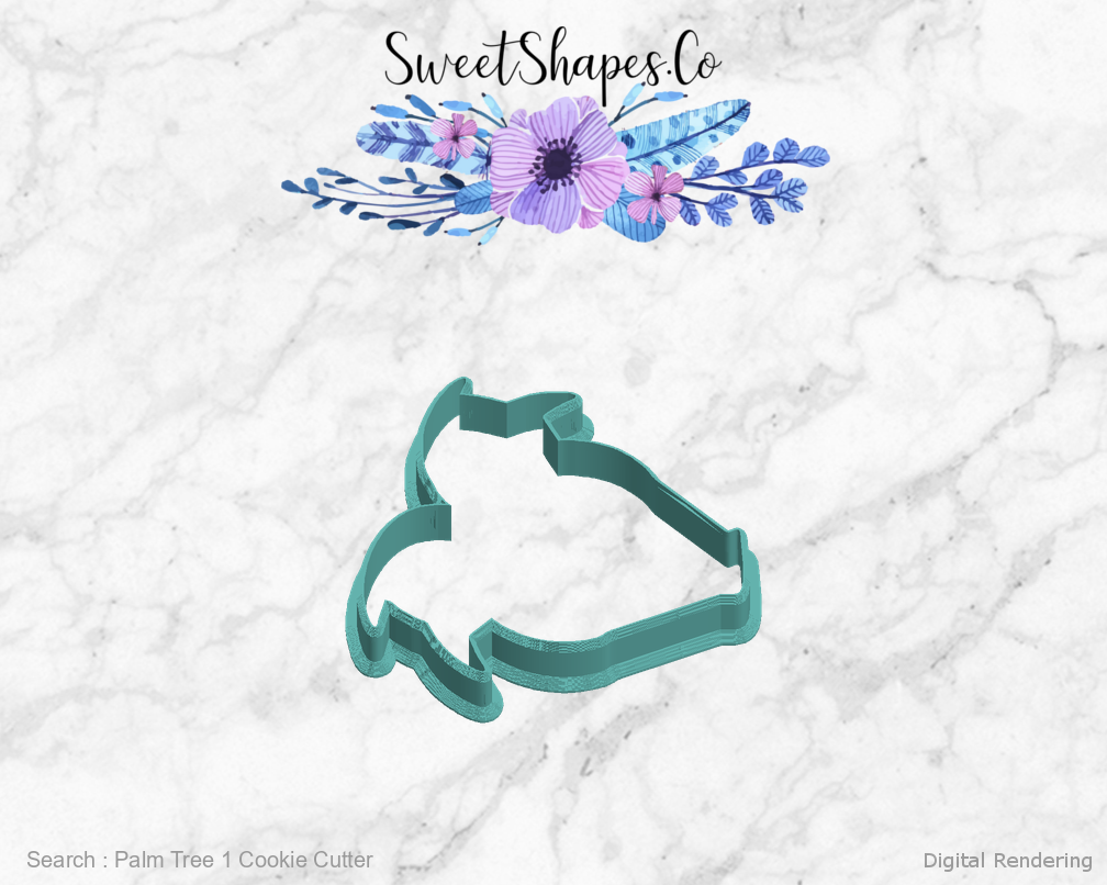 Palm Tree 1 Cookie Cutter — left view
