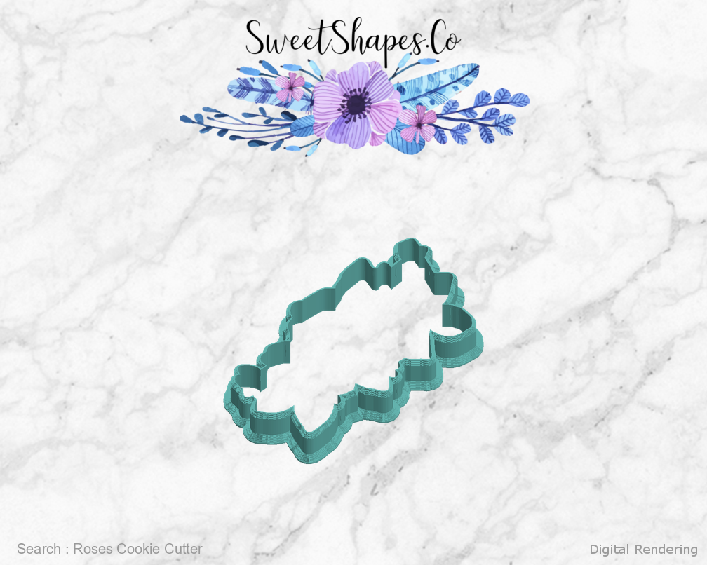 Roses Cookie Cutter — left view