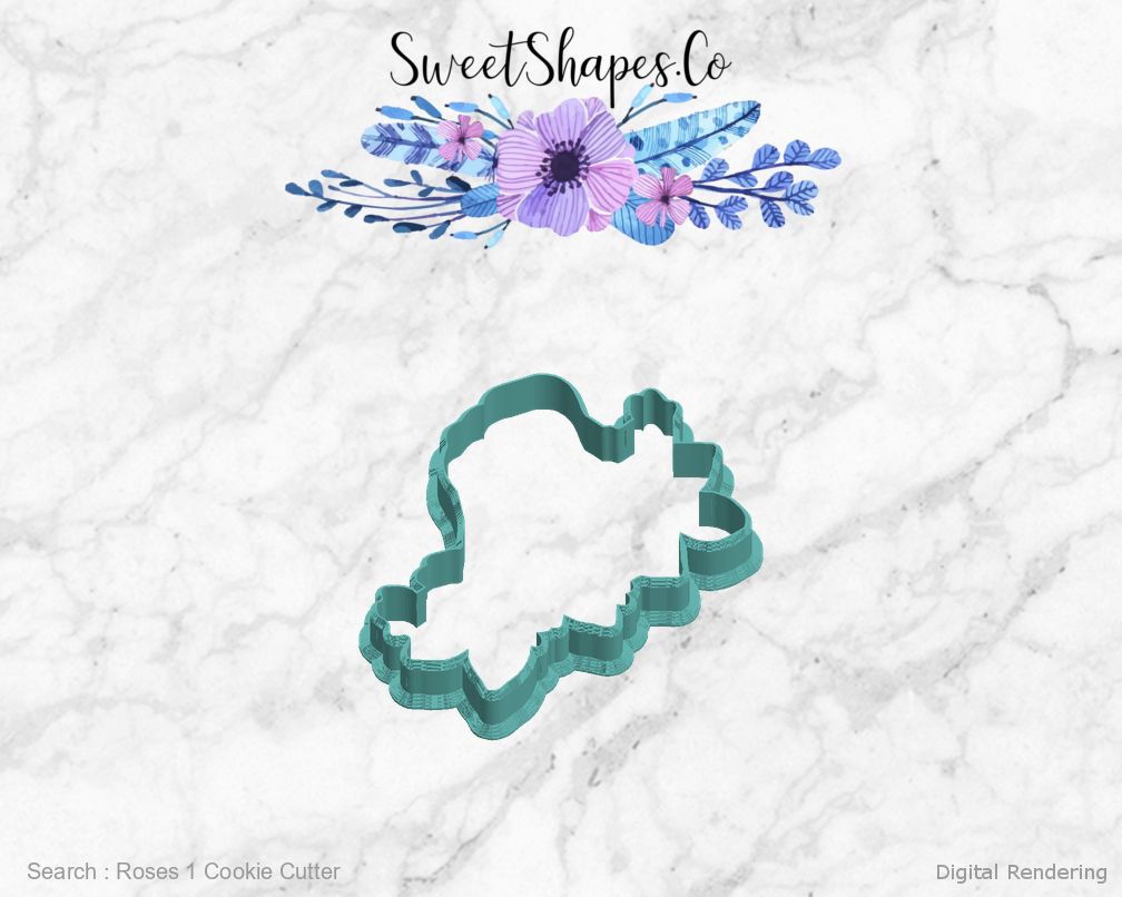 Roses 1 Cookie Cutter — left view
