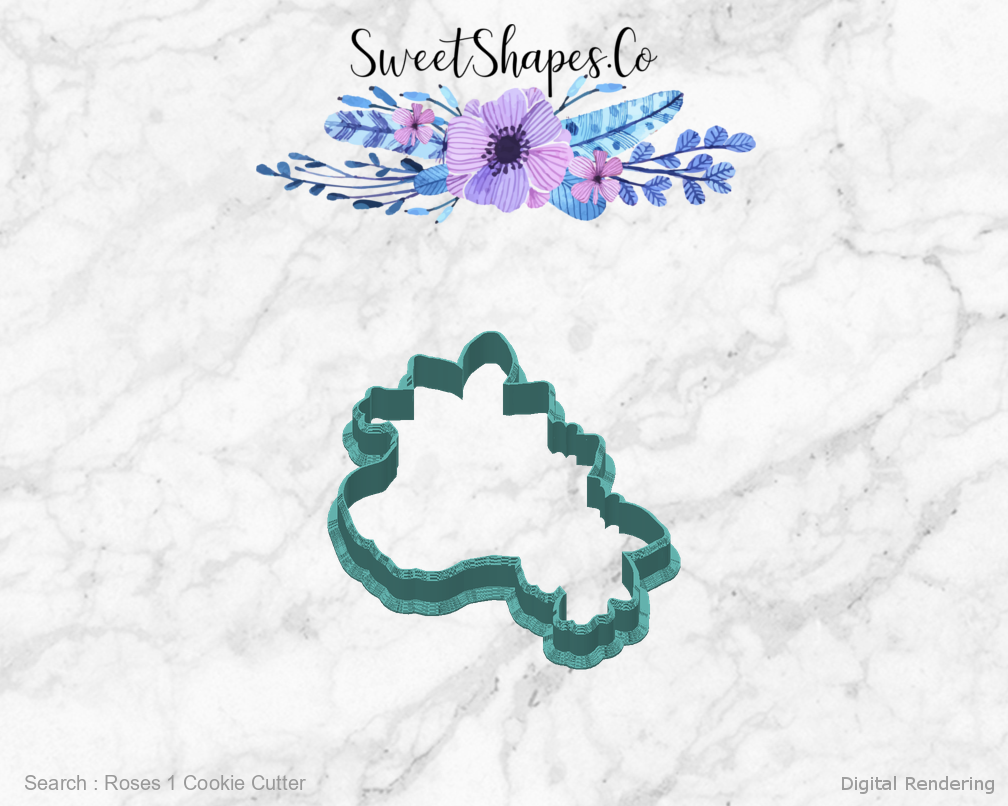 Roses 1 Cookie Cutter — back view