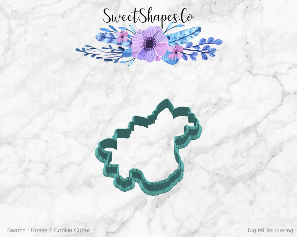 Roses 1 Cookie Cutter — right view
