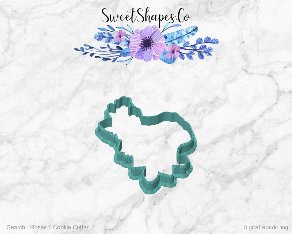 Roses 1 Cookie Cutter — front view