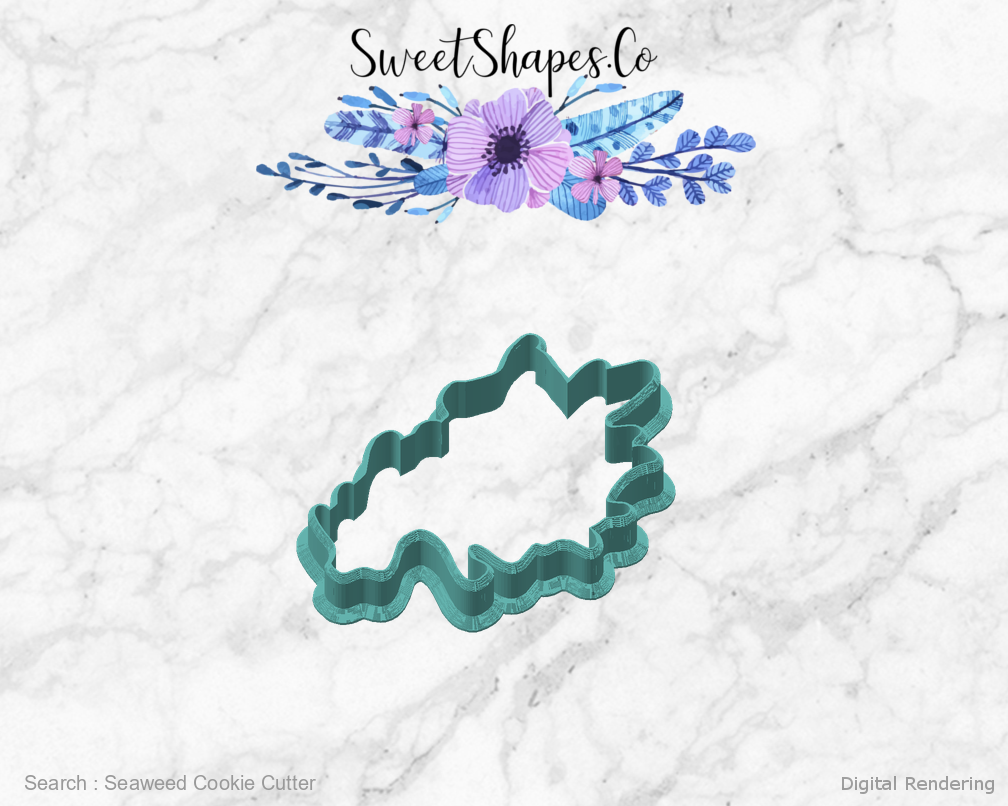 Seaweed Cookie Cutter — angled front view