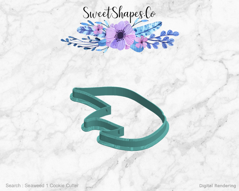 Seaweed 1 Cookie Cutter — left view