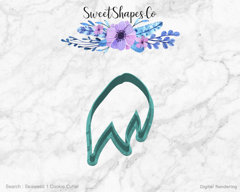 Seaweed 1 Cookie Cutter — back view