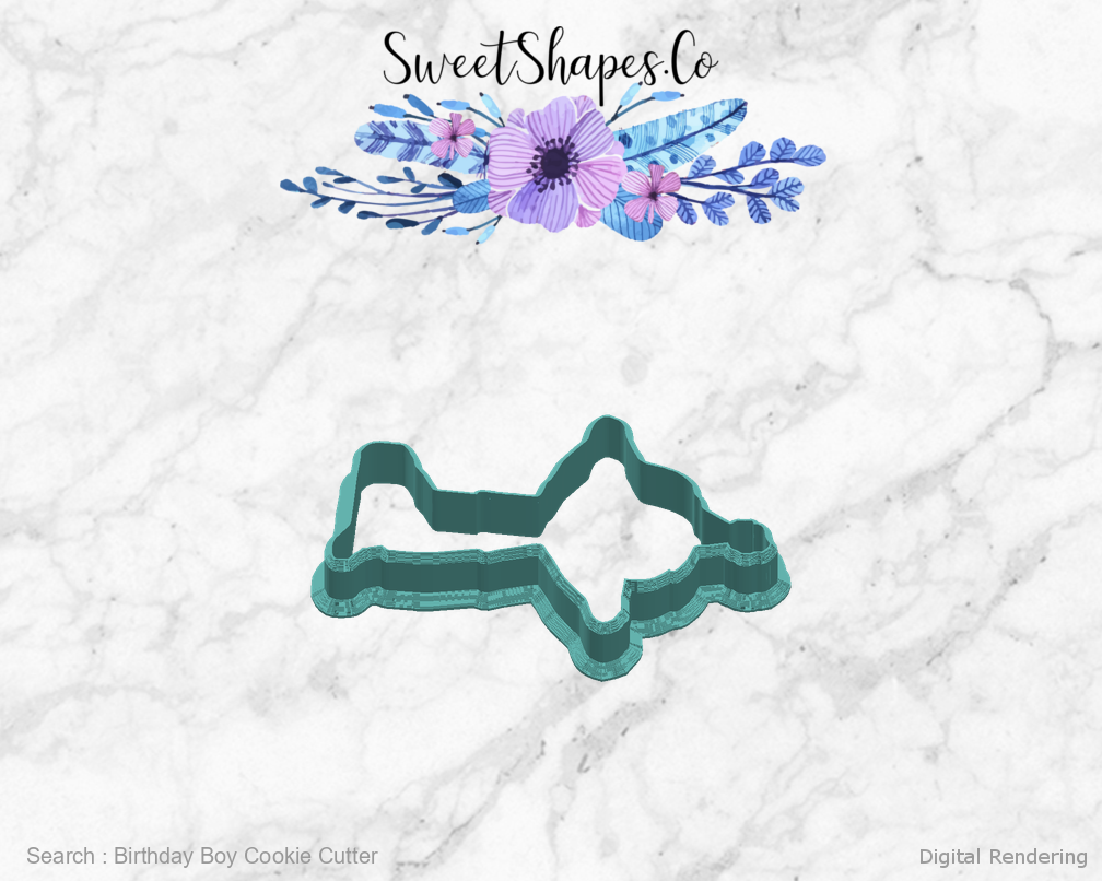 Birthday Boy Cookie Cutter — right view