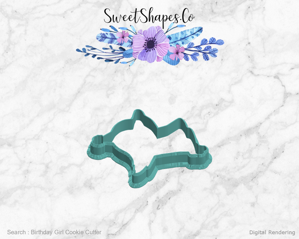 Birthday Girl Cookie Cutter — left view