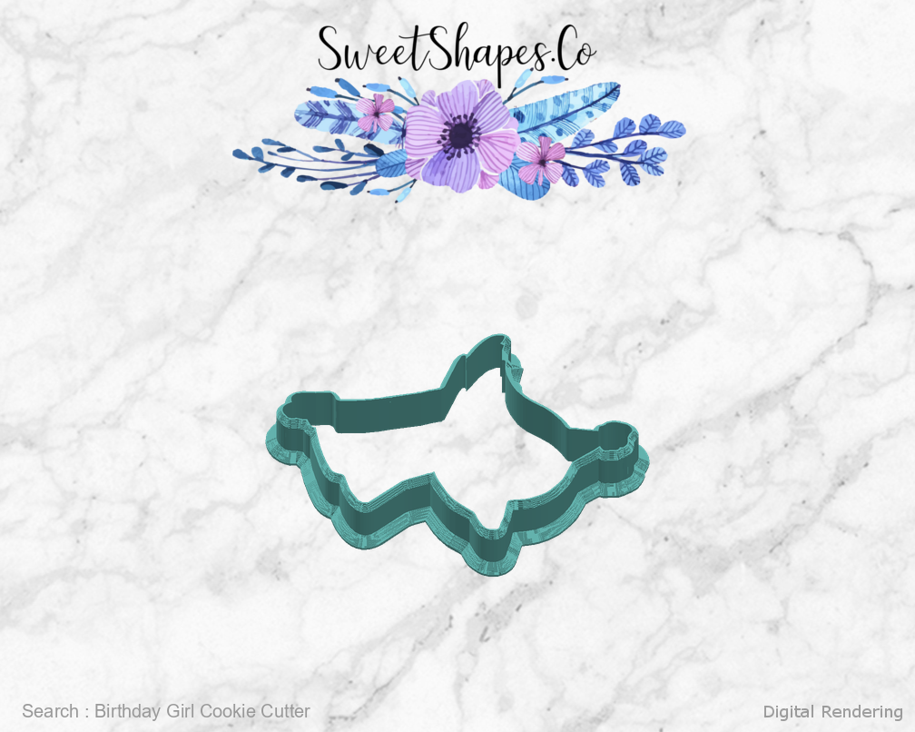 Birthday Girl Cookie Cutter — right view
