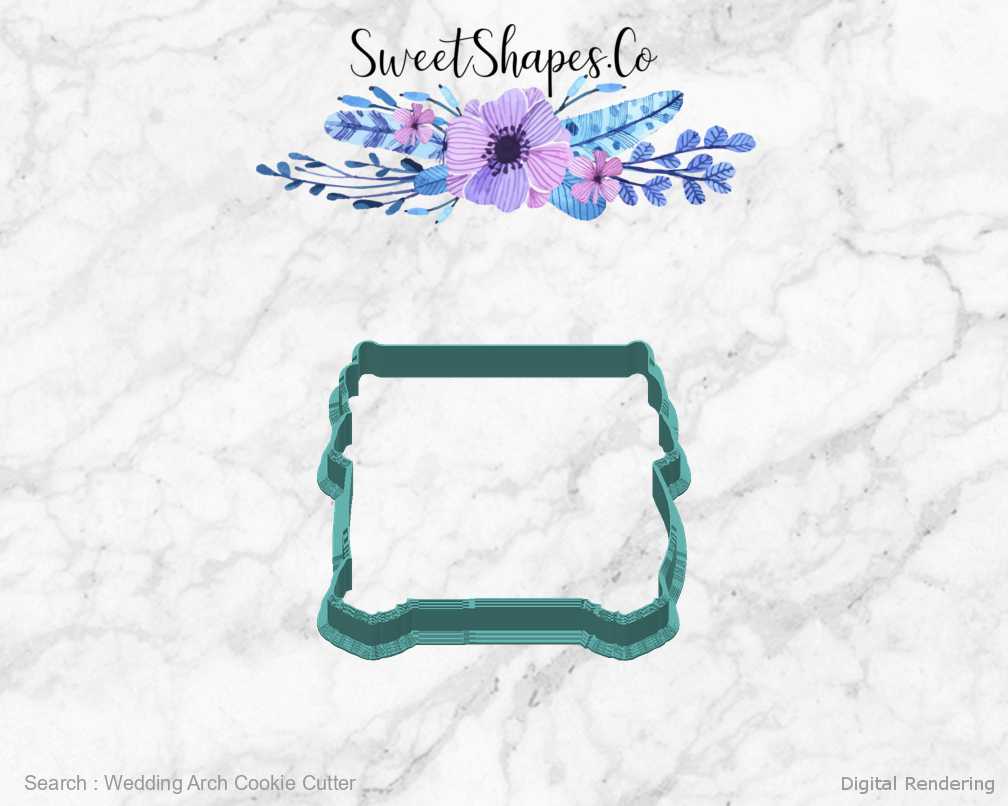 Wedding Arch Cookie Cutter — back view