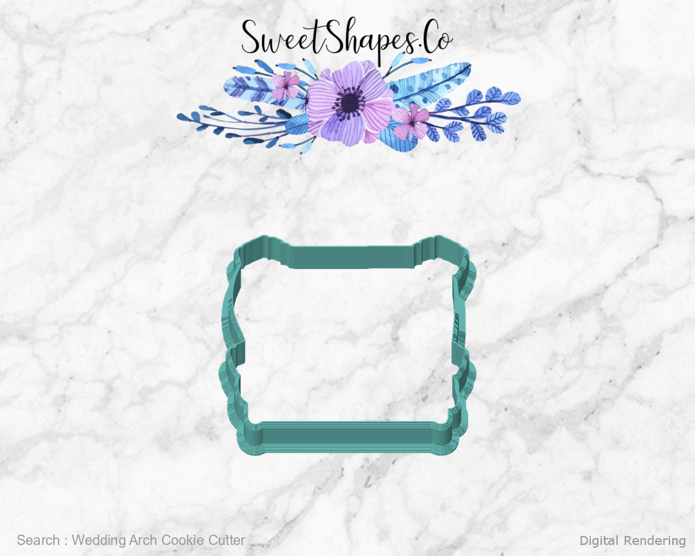 Wedding Arch Cookie Cutter — front view
