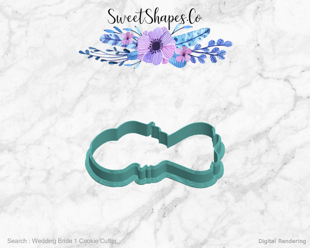 Wedding Bride 1 Cookie Cutter — left view