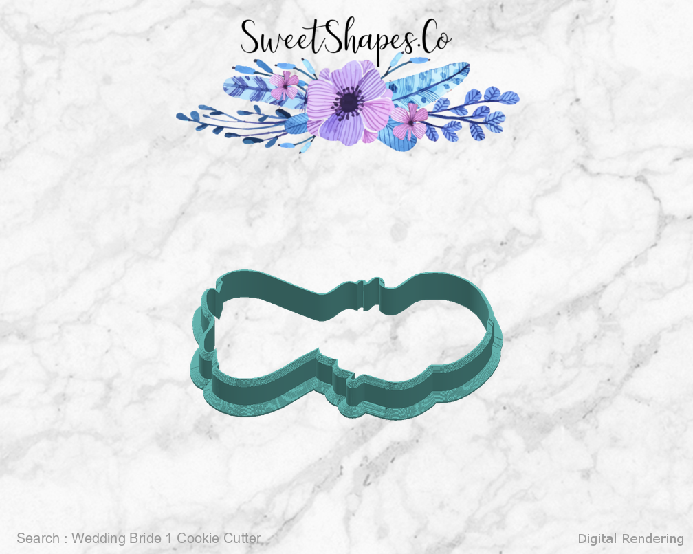 Wedding Bride 1 Cookie Cutter — right view