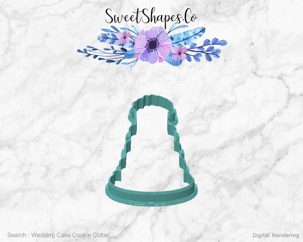 Wedding Cake Cookie Cutter — front view