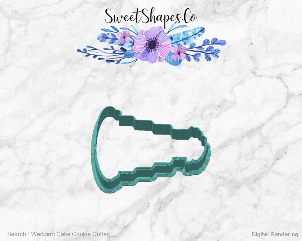 Wedding Cake Cookie Cutter — right view