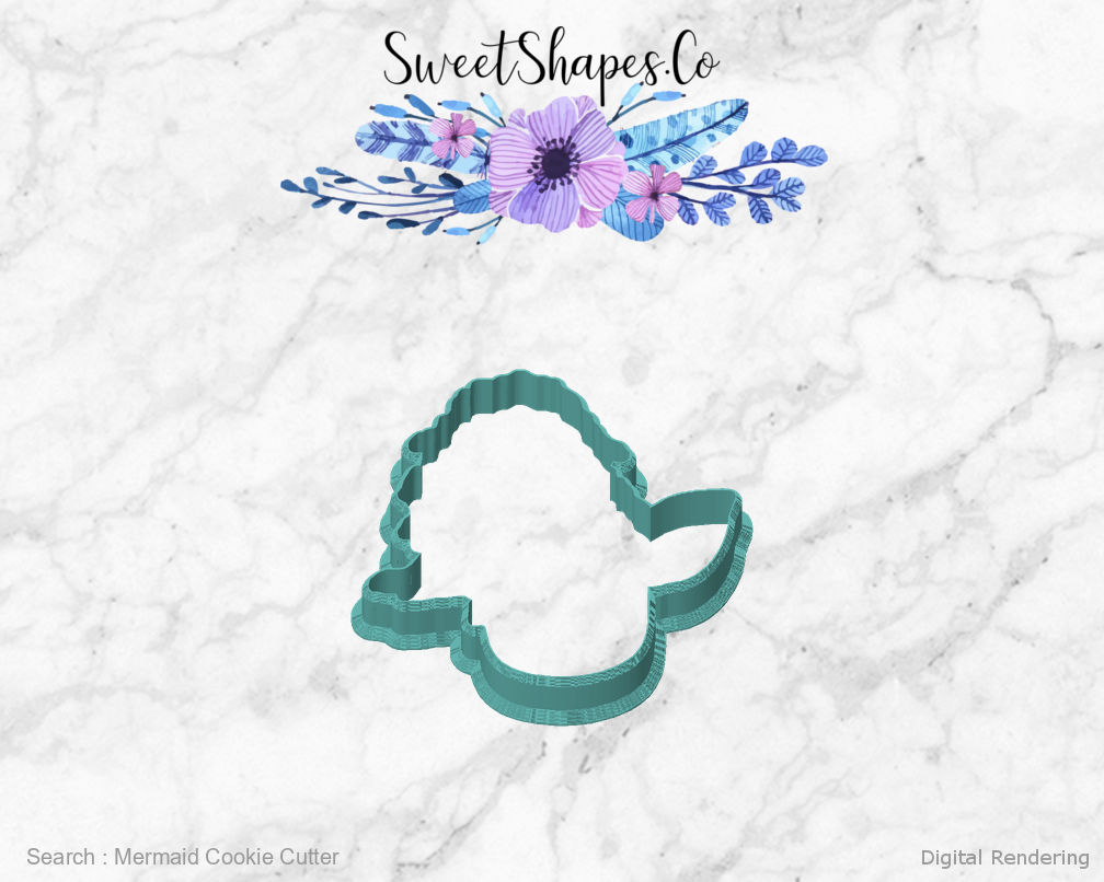 Mermaid Cookie Cutter — front view